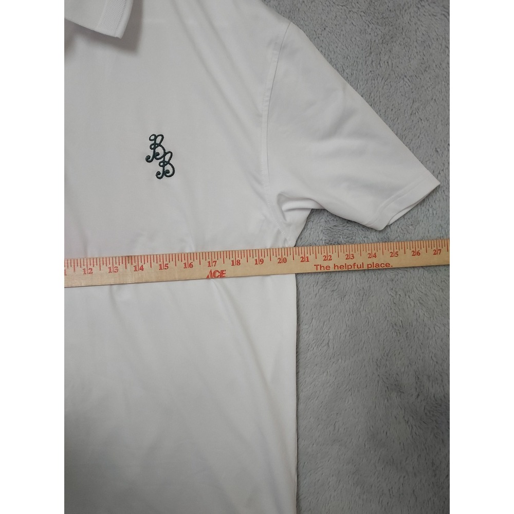 Bogey Boys Polo Shirt Mens Medium Golf Performance Short Sleeve White Preppy M - Picture 5 of 6